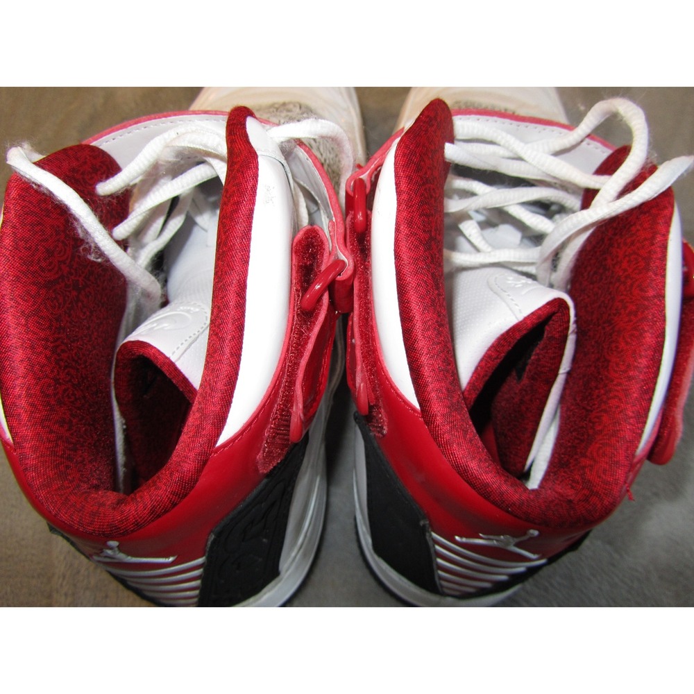 Jordan AJF 20 Fusion White Varsity Red Black Laser Strap 331823-101 Men High Top - Picture 6 of 12
